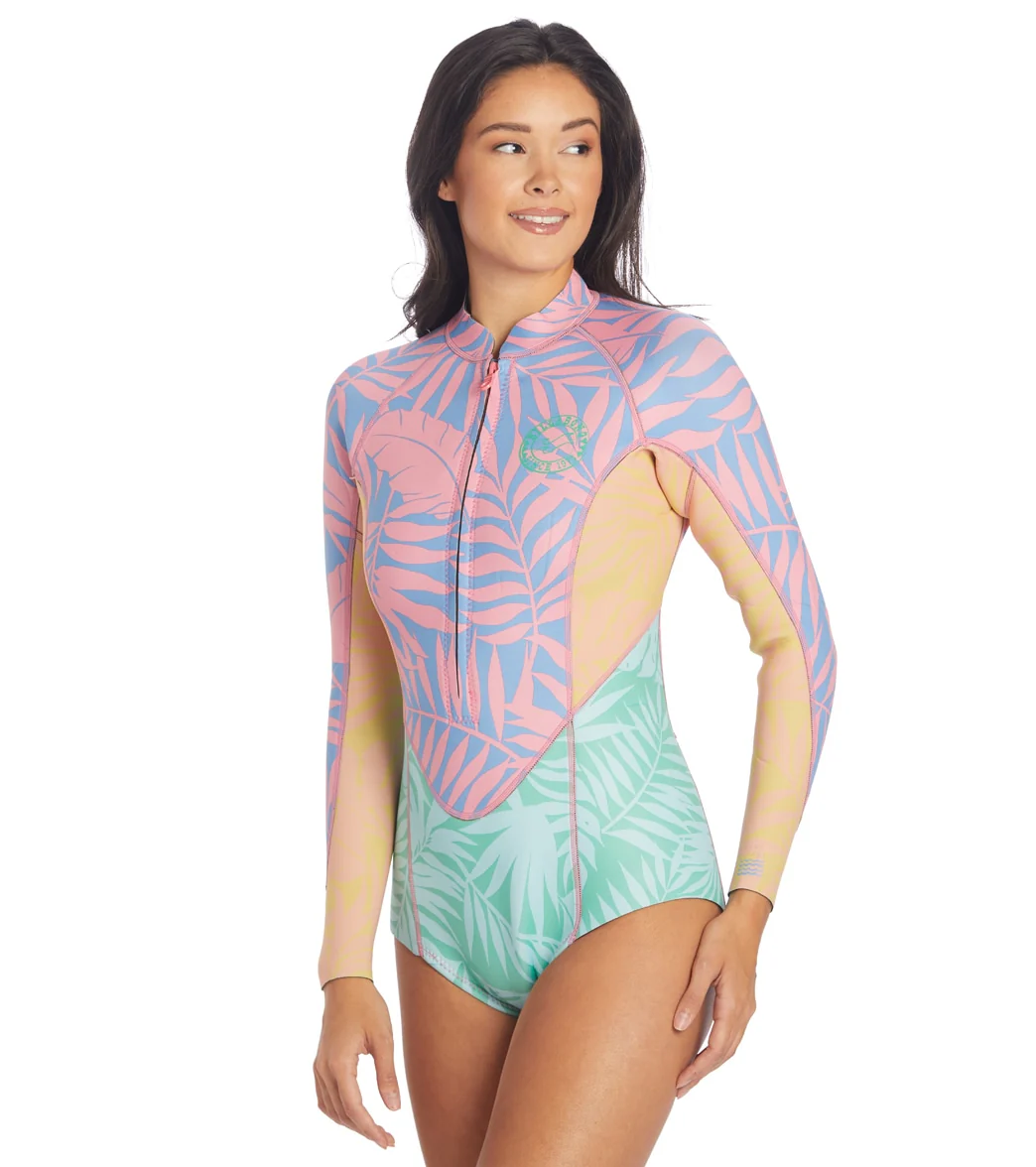 Billabong Women's 2/2mm Salty Dayz Long Sleeve Springsuit Wetsuit - Image 36