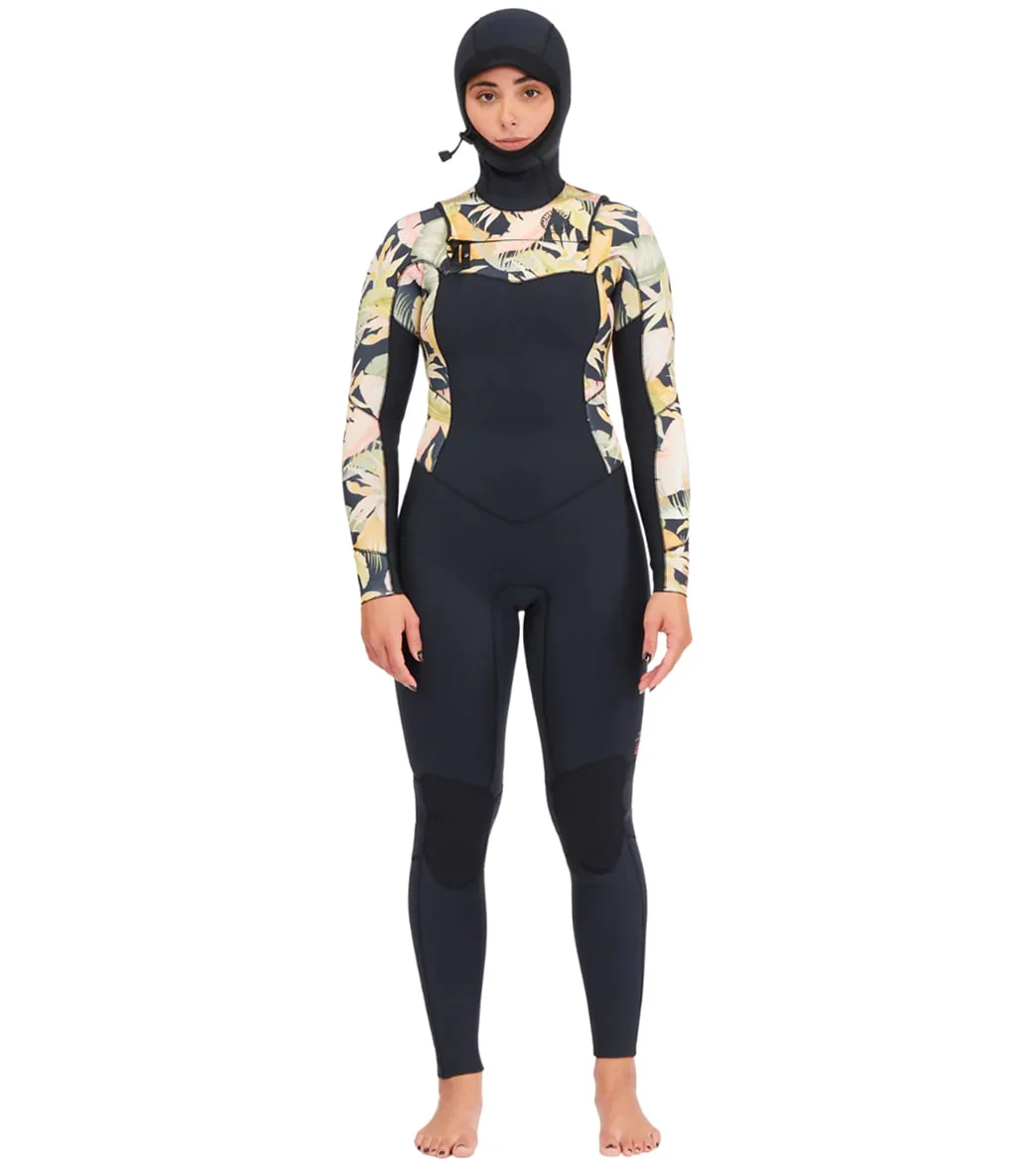 Billabong Women's 4/3mm Salty Dayz Hooded Chest Zip Fullsuit Wetsuit - Image 9