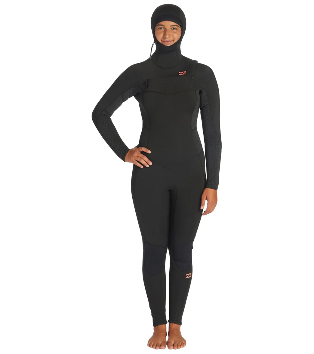 Billabong Women's 5/4mm Synergy Hood Chest Zip Fullsuit Wetsuit - Image 5