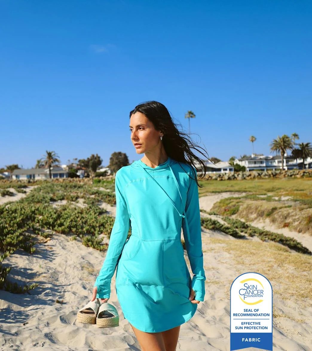 Bloq UV Women's Hooded Long Sleeve UPF 50 Sun Dress - Image 38
