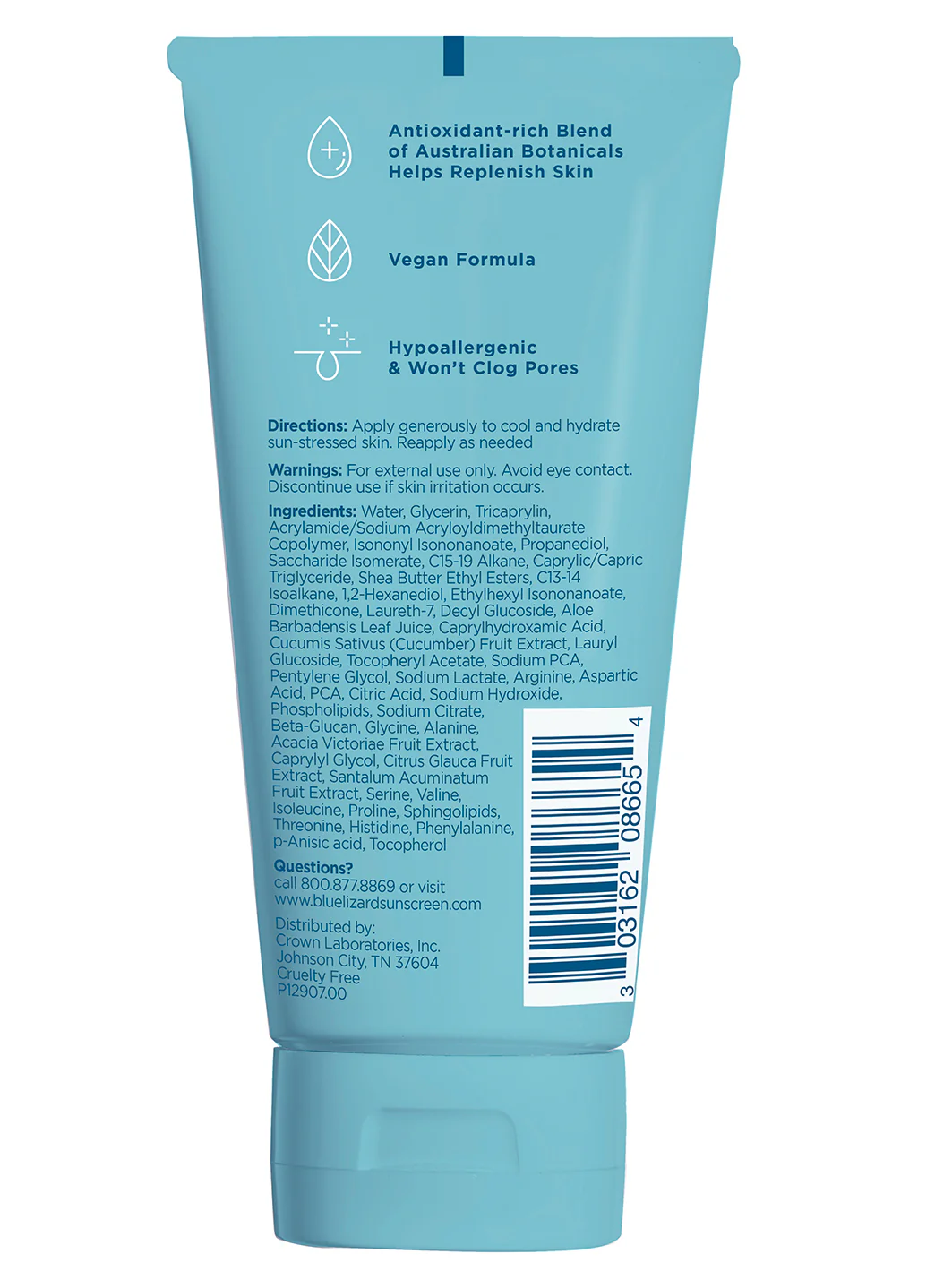 Blue Lizard After Sun Soothing Lotion Tube 6 oz - Image 2