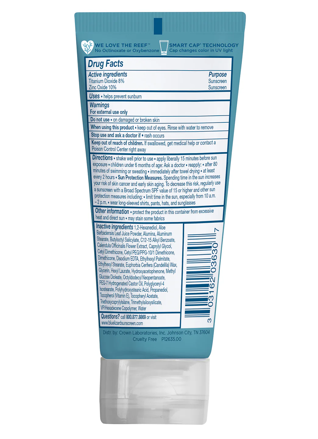 Blue Lizard Baby Mineral SPF 50 Sunscreen Lotion Tube 3 oz - Image 2