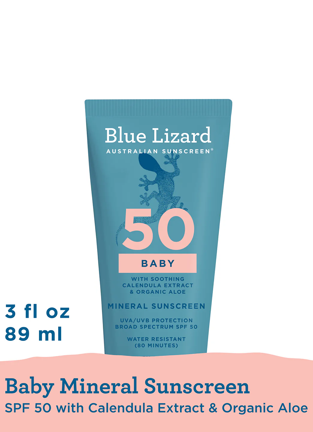 Blue Lizard Baby Mineral SPF 50 Sunscreen Lotion Tube 3 oz - Image 3