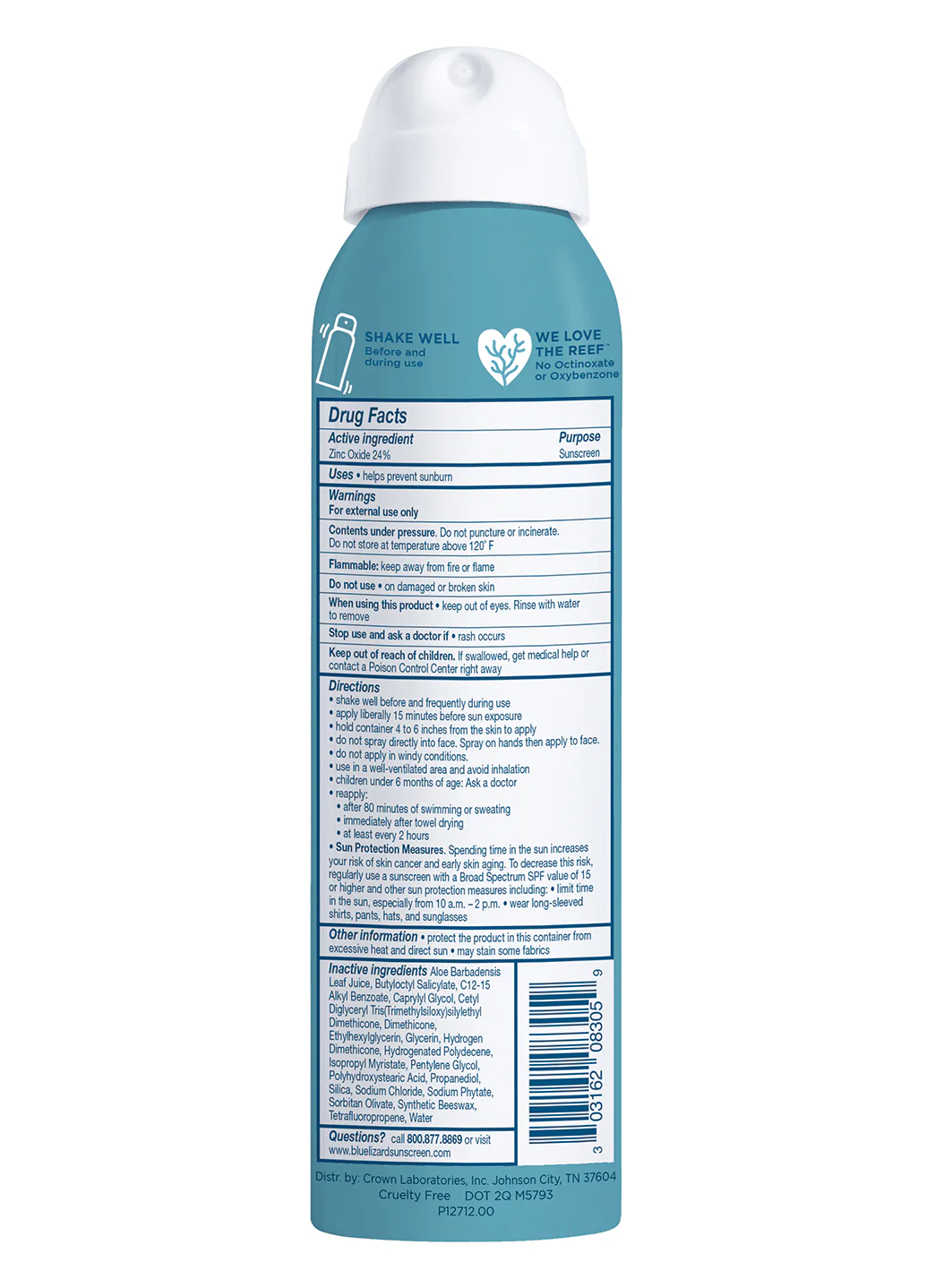 Blue Lizard Sensitive Mineral SPF50 Sunscreen Spray 5 oz - Image 2