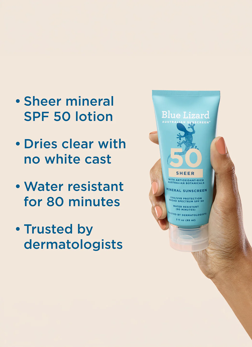 Blue Lizard Sheer Body Mineral SPF 50 Sunscreen Lotion 3 oz - Image 5