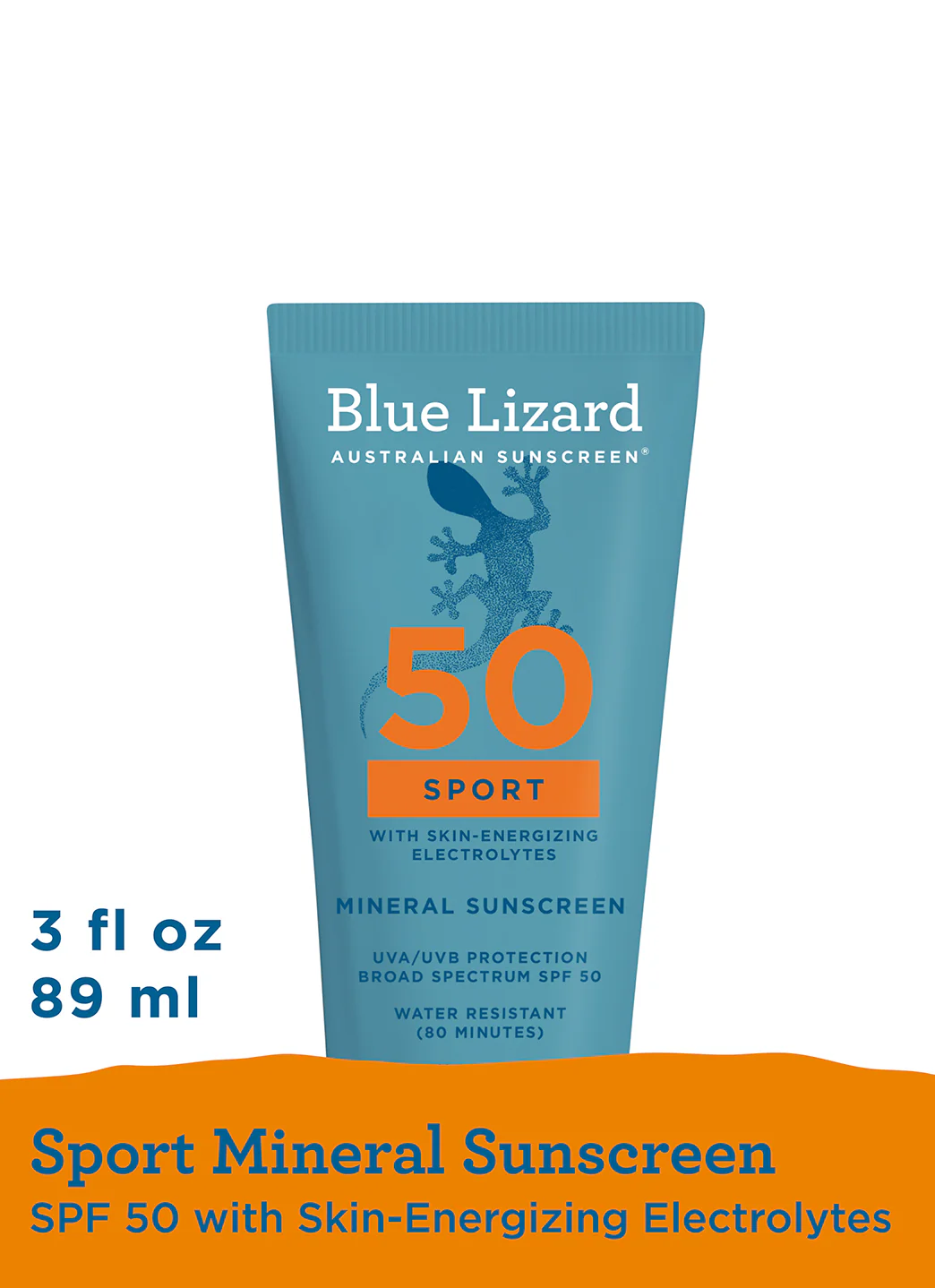 Blue Lizard Sport Mineral SPF 50 Sunscreen Lotion Tube 3 oz - Image 3