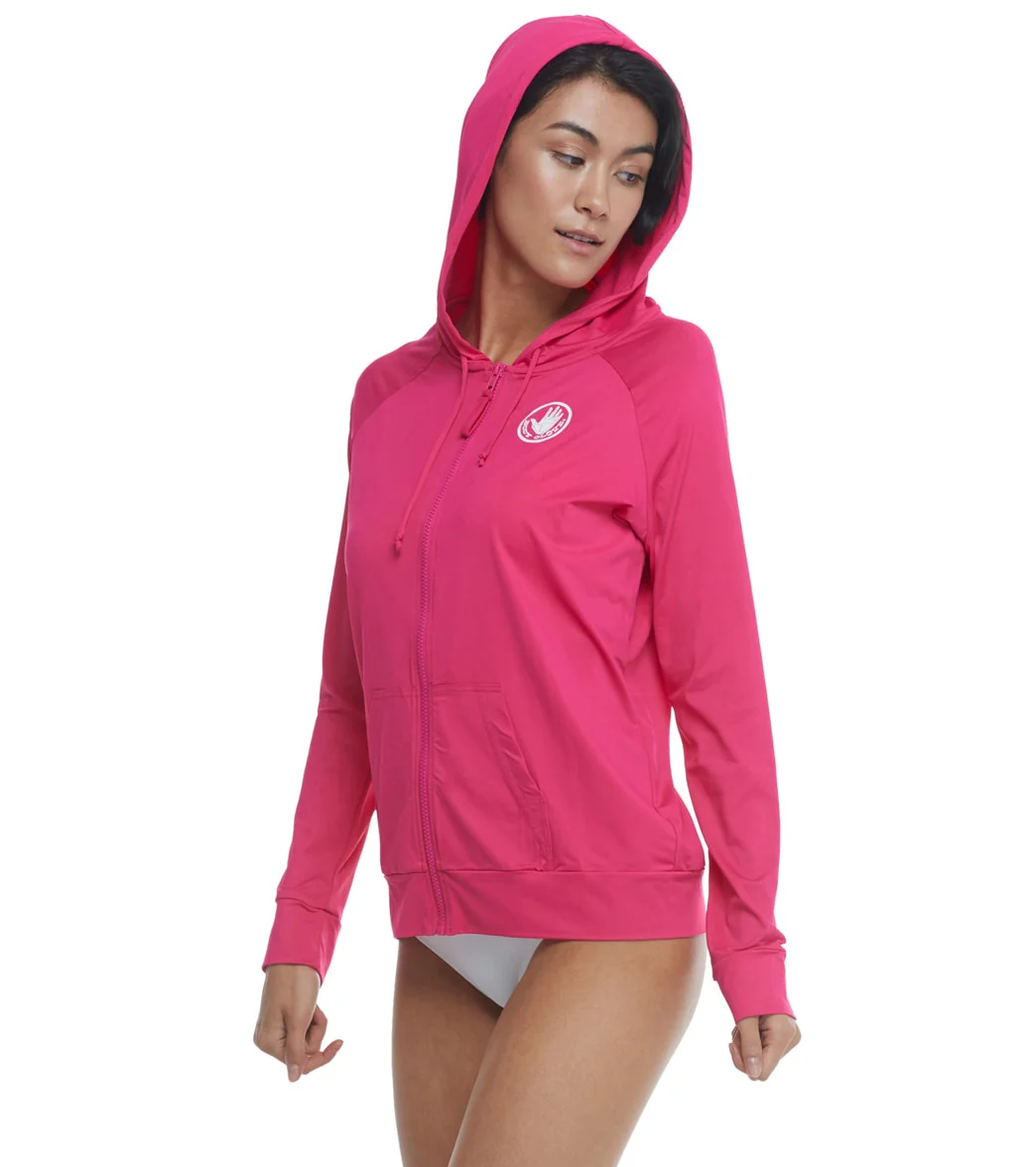 Body Glove Women's Adeline Long Sleeve Hoodie UPF 50 Rash Guard Jacket - Image 50