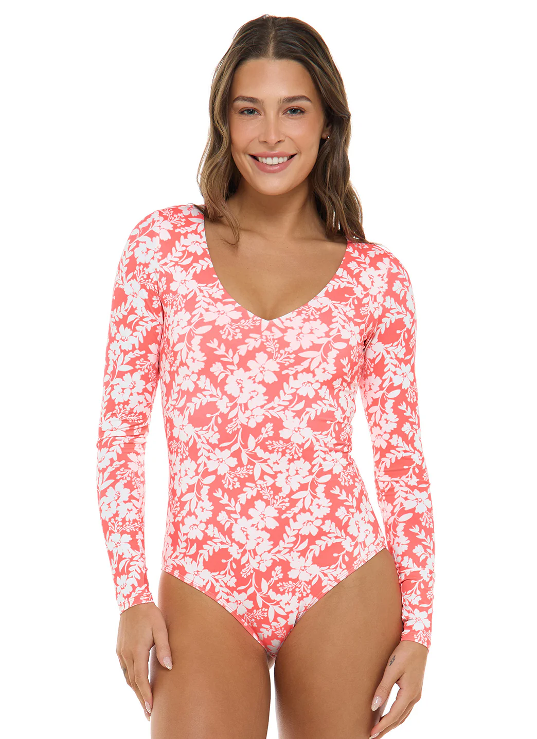 Body Glove Women's Blooms Allegra Long Sleeve UPF 50 One Piece Paddle Suit Swimsuit - Image 3