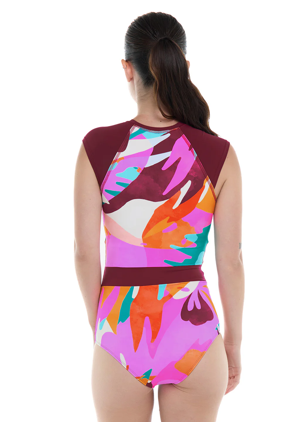 Body Glove Women's Hype Stand Up UPF 50 Crew Neck One Piece Swimsuit - Image 5