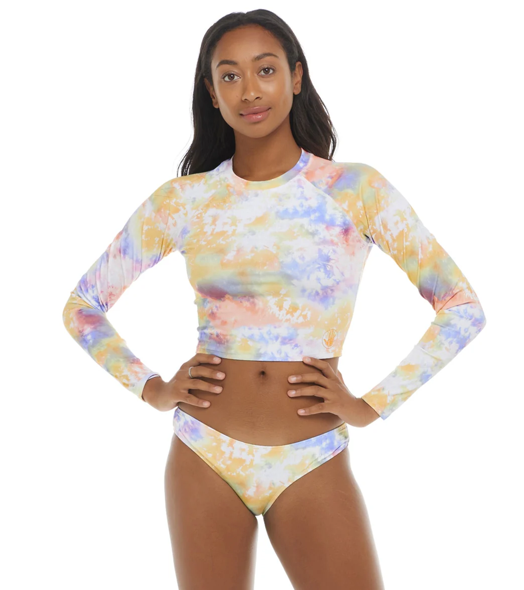Body Glove Women's Illusion Let It Be Crop Long Sleeve UPF 50 Rash Guard - Image 7