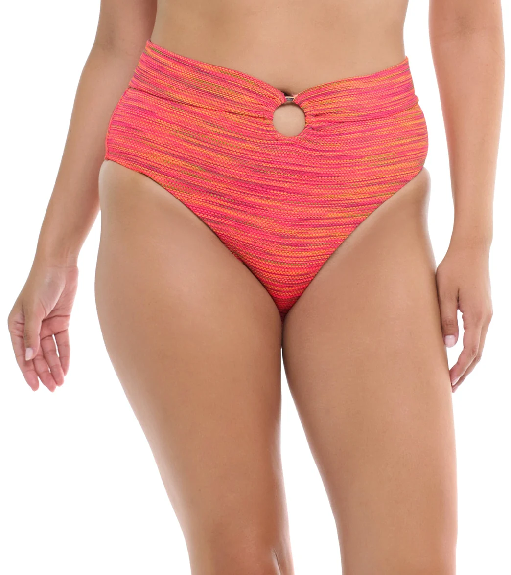 Body Glove Women's Impression Woodstock High Waisted Bikini Bottom