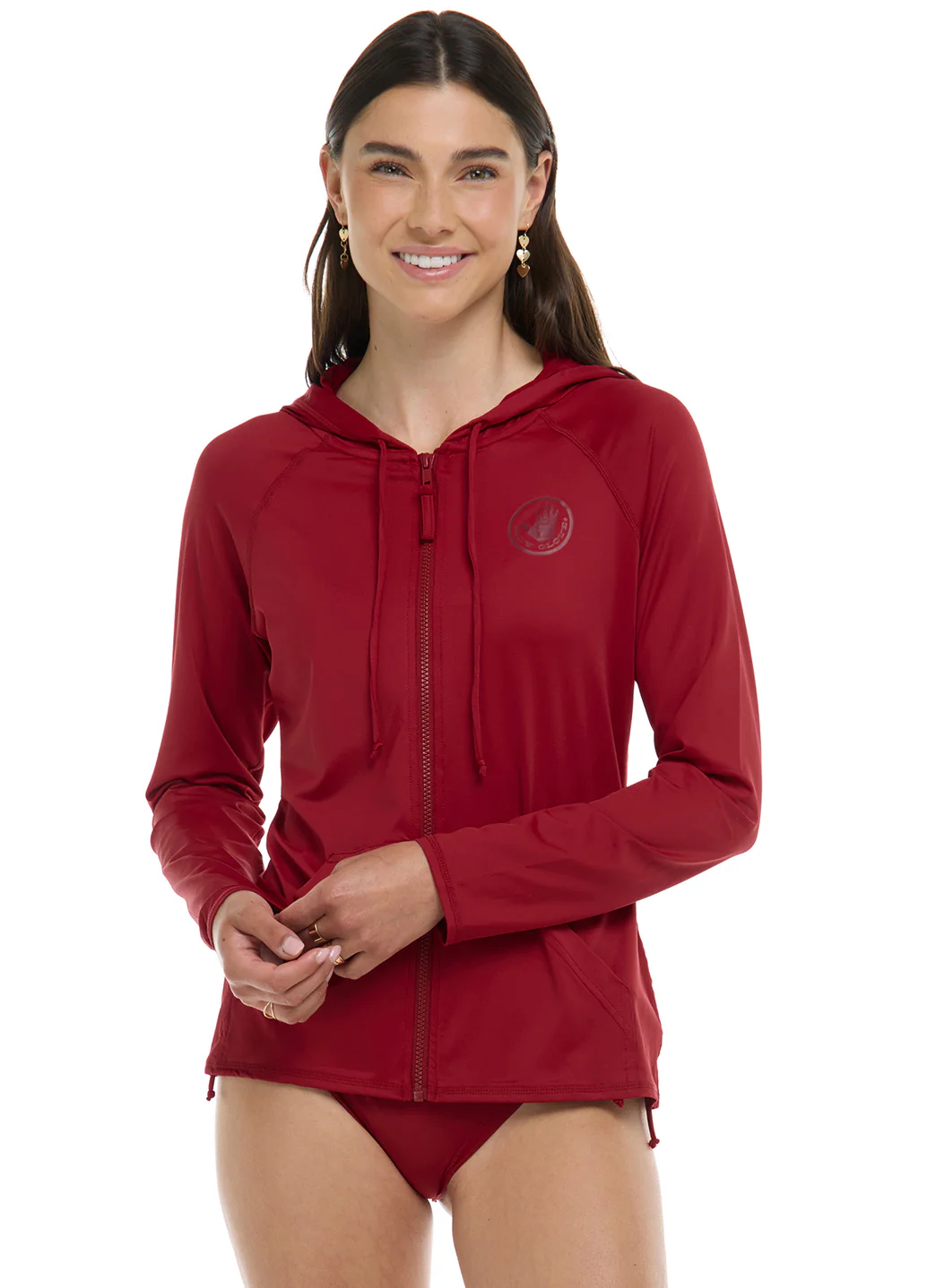 Body Glove Women's Smoothies Barbara Longsleeve UPF 50 Hooded Rash Guard - Image 11