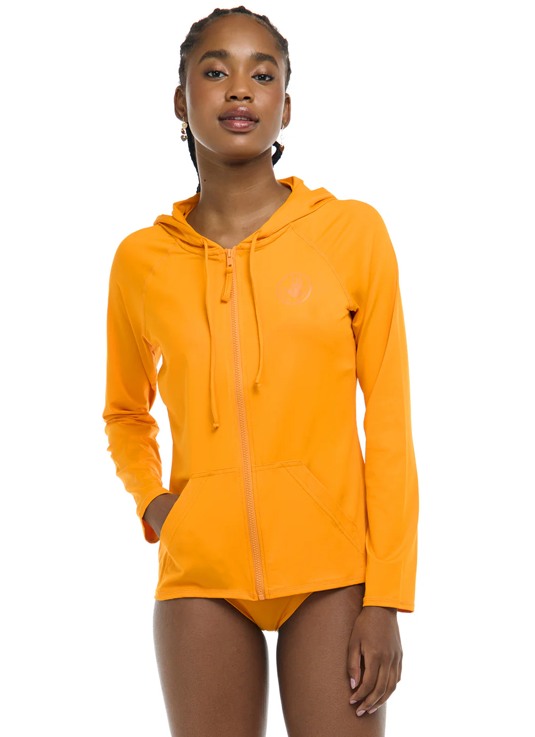 Body Glove Women's Smoothies Barbara Longsleeve UPF 50 Hooded Rash Guard - Image 18