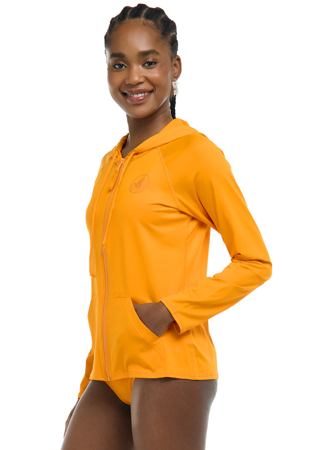 Body Glove Women's Smoothies Barbara Longsleeve UPF 50 Hooded Rash Guard - Image 20