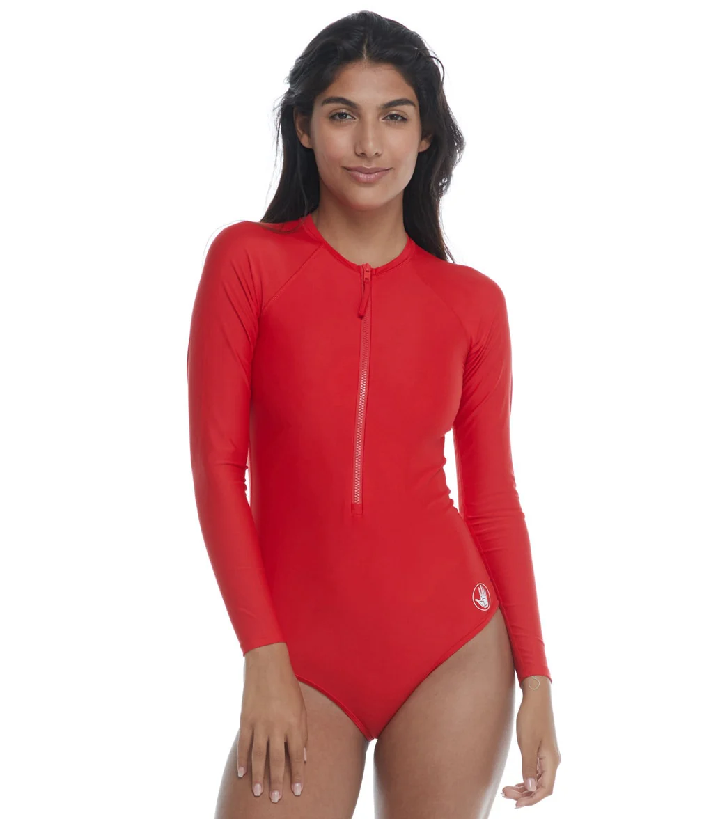 Body Glove Women's Smoothies Chanel Long Sleeve One Piece Swimsuit - Image 31