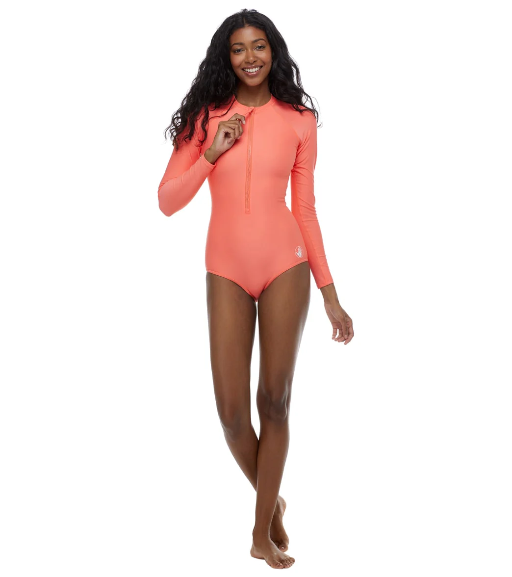 Body Glove Women's Smoothies Chanel Long Sleeve One Piece Swimsuit - Image 58