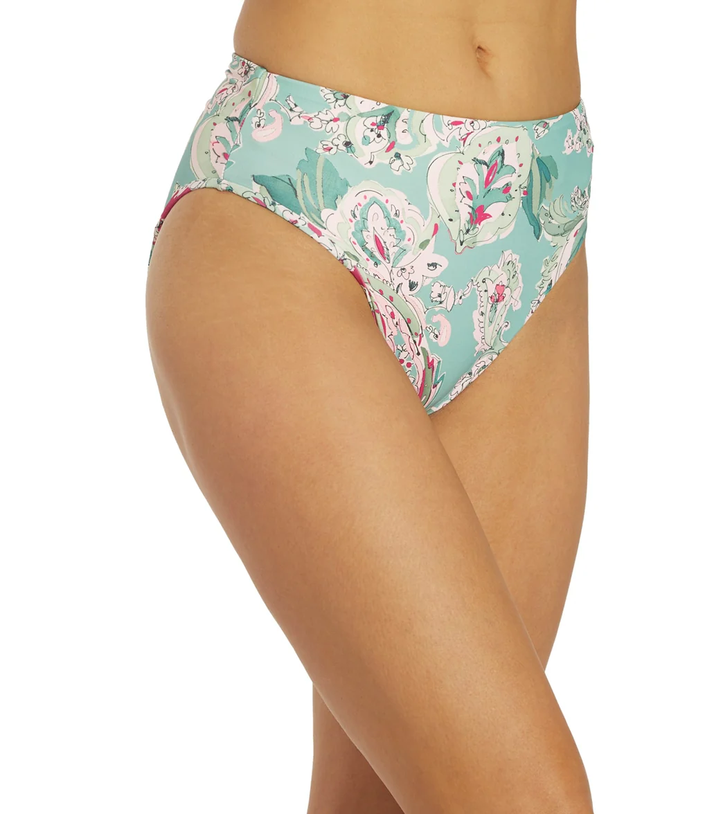 Carmen Marc Valvo Women's Bellagio Paisley Reversible High Bikini Bottom - Image 5