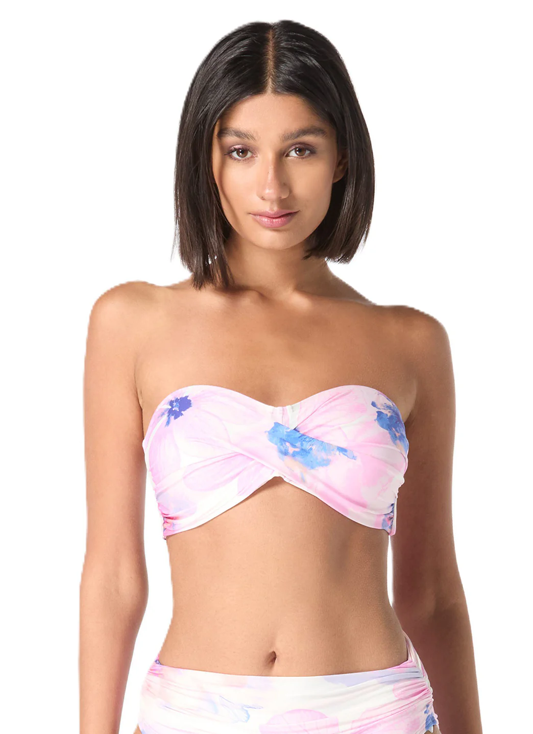 Carmen Marc Valvo Women's Floral Escape Twist Bikini Top - Image 9
