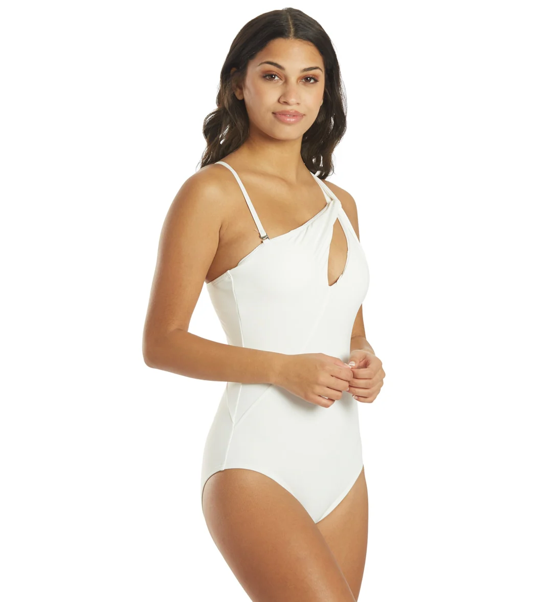 Carmen Marc Valvo Women's Twisted Tides One Shoulder Cut Out One Piece Swimsuit - Image 2