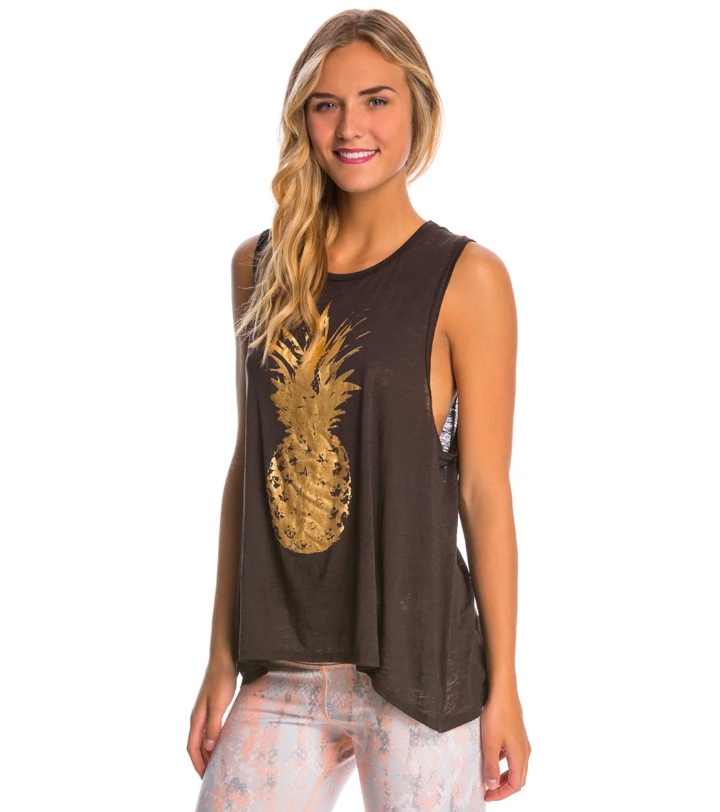 Chaser Golden Pineapple Yoga Shirt - Image 2