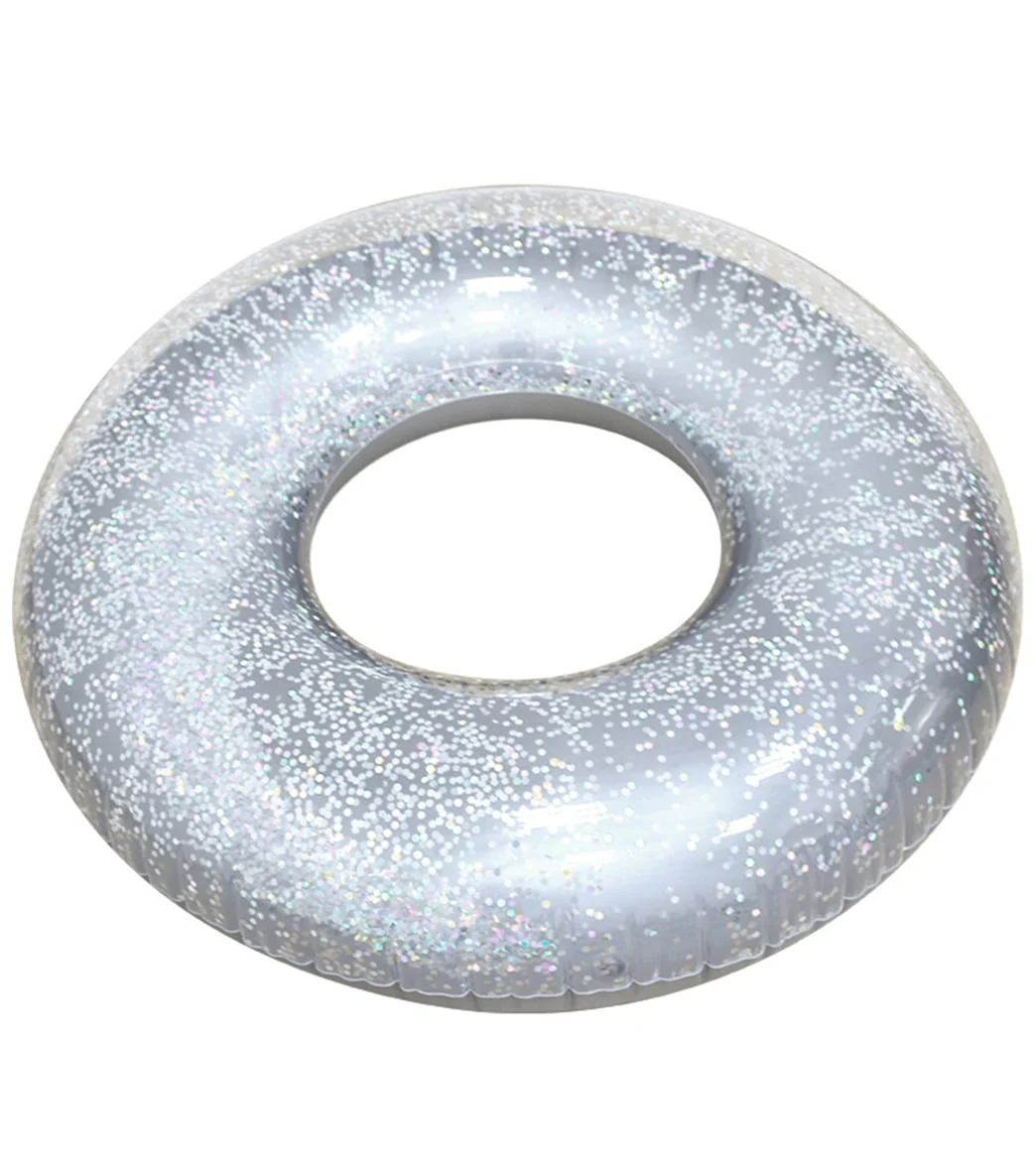 ClubSwim Deluxe Inflatable Pool Swim Tube with Holographic Glitter 41" - Image 2