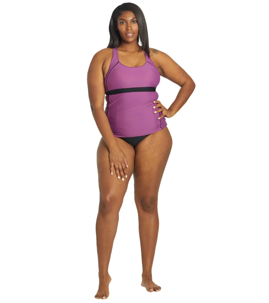 ClubSwim Plus Size Tummy Control Solid High Waist Swim Brief Bottom - Image 6