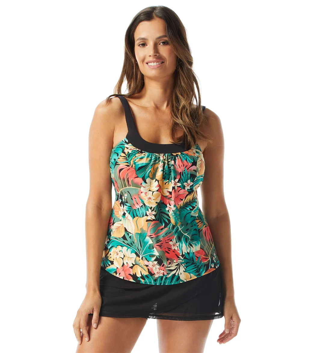 Coco Reef Women's Passion Flower Ultra Fit Bra Sized Tankini Top (C/D/DD/E/F Cup)