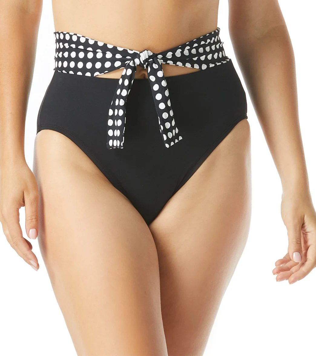 Coco Reef Women's Riviera Dot Curve Tie High Waist Bikini Bottom - Image 8