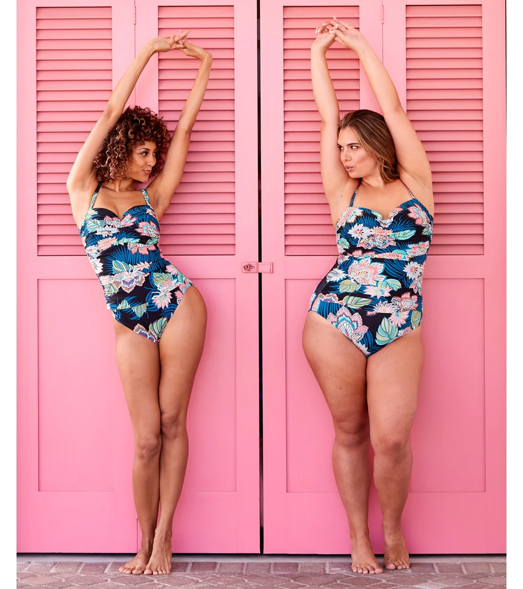 Coco Reef Women's Tropical Lotus Charisma Bra Sized Pleated One Piece Swimsuit (C/D/DD Cup) - Image 6