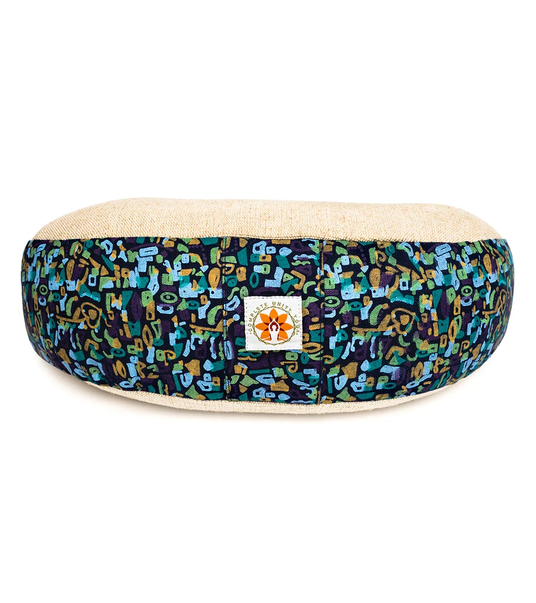 Complete Unity Retro Print Firm Support Meditation Cushion - Image 2