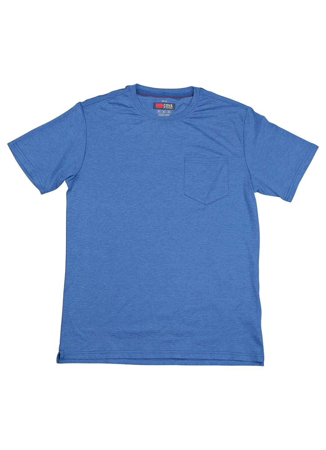 Cova by Jantzen Men's Crewless Heathered shorts Sleeve UPF 30 Performance Shirt - Image 11