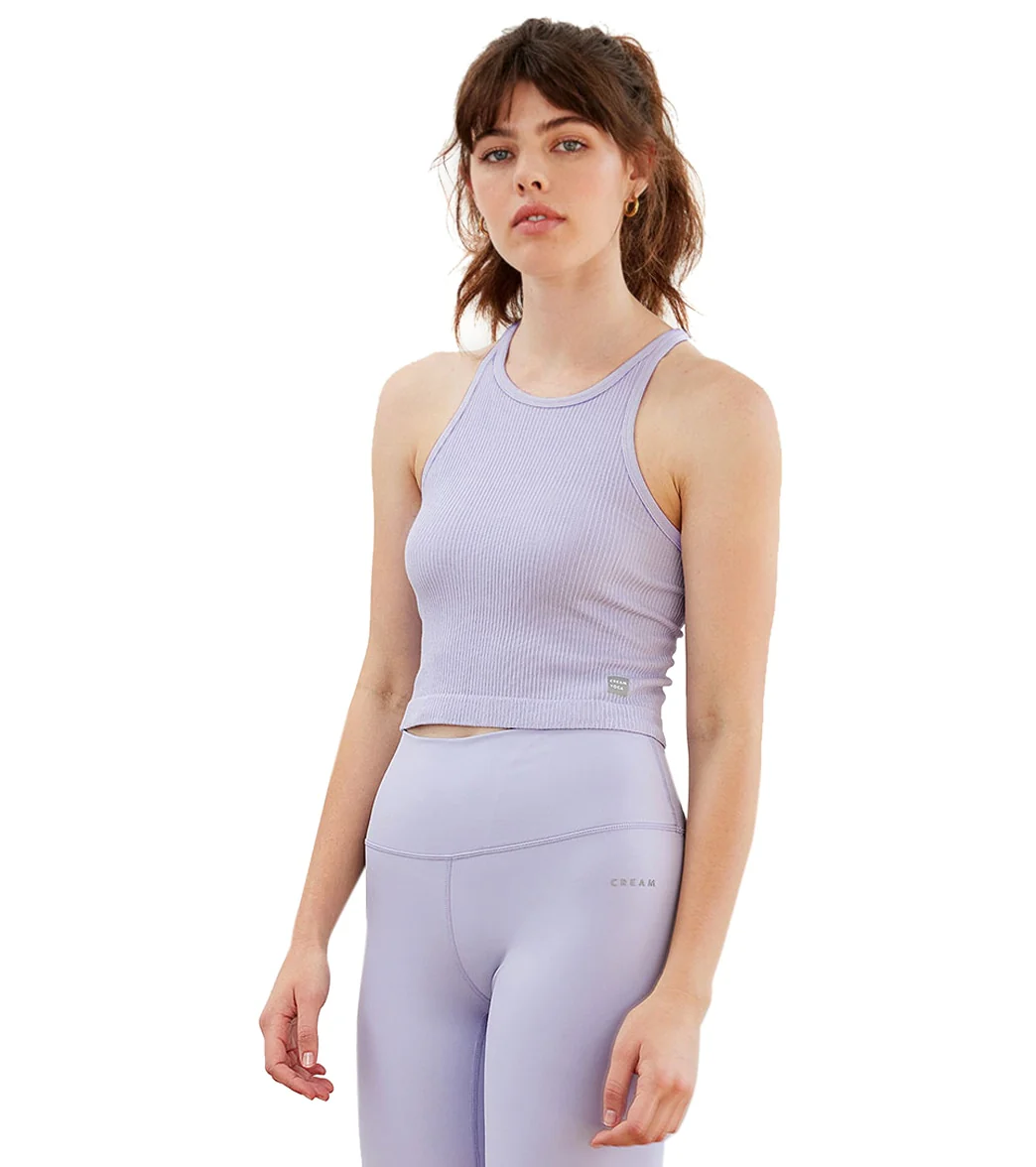 Cream Yoga Claire Racer Back Tank Top - Image 9