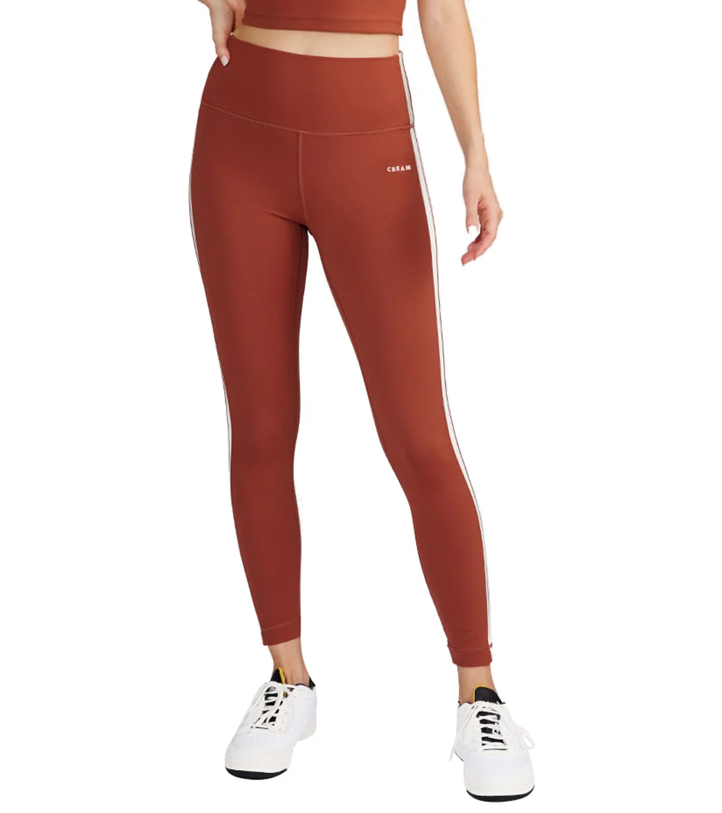 Cream Yoga Hana 7/8 Side Stripe Legging - Image 20