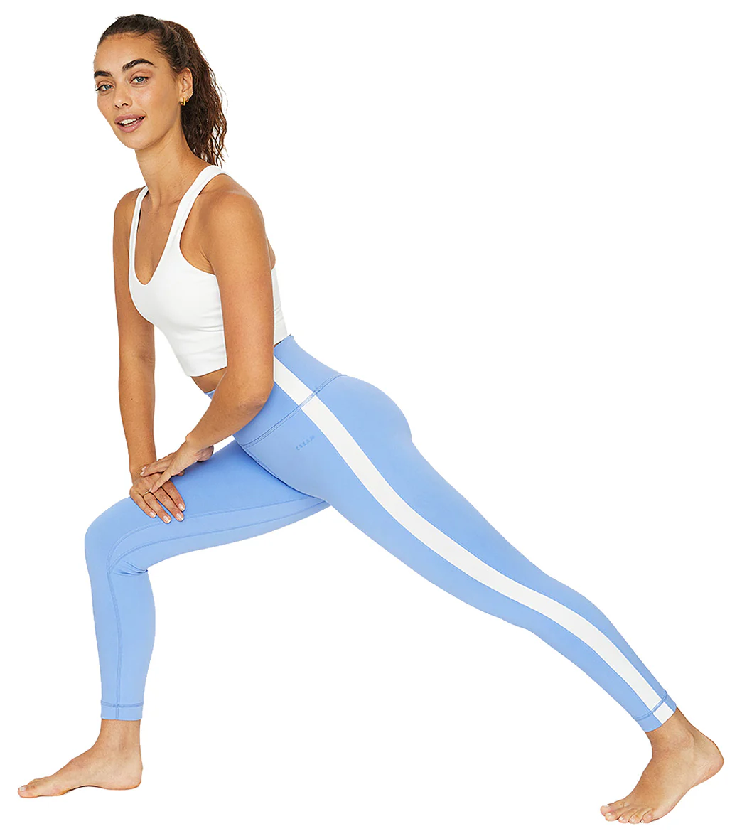 Cream Yoga Hana 7/8 Side Stripe Legging - Image 3