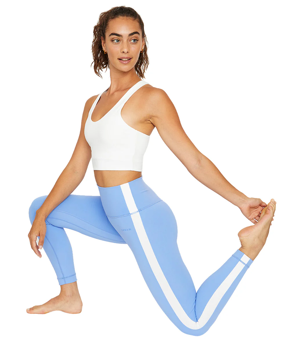 Cream Yoga Hana 7/8 Side Stripe Legging - Image 4