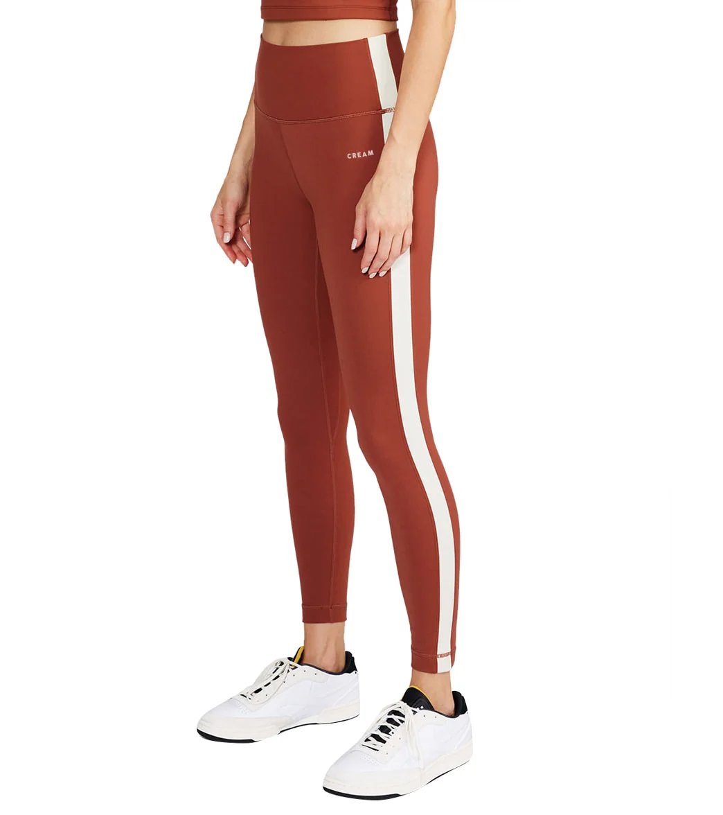 Cream Yoga Hana 7/8 Side Stripe Legging - Image 8