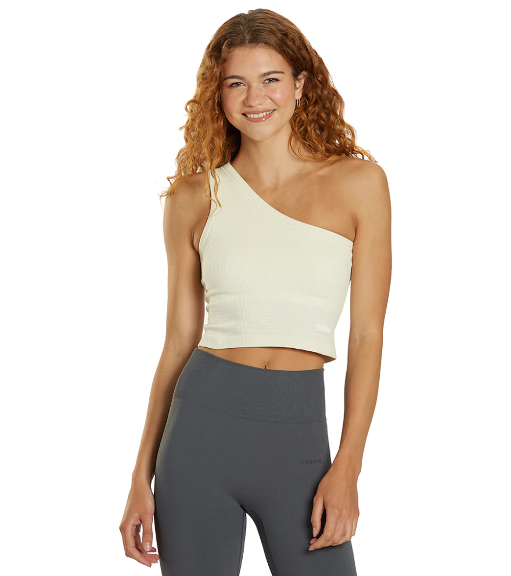 Cream Yoga Joy Tank Bra (One Shoulder) - Image 12