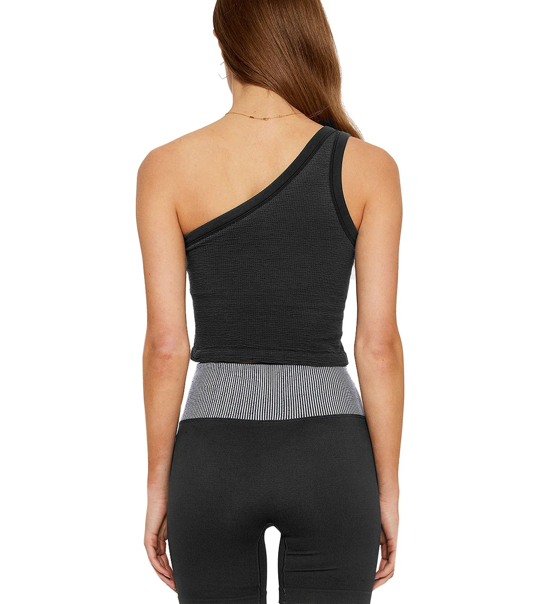 Cream Yoga Joy Tank Bra (One Shoulder) - Image 3