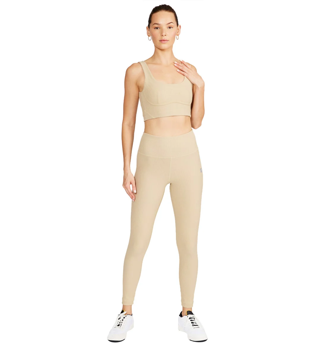 Cream Yoga Nancy Ribbed Legging - Image 3