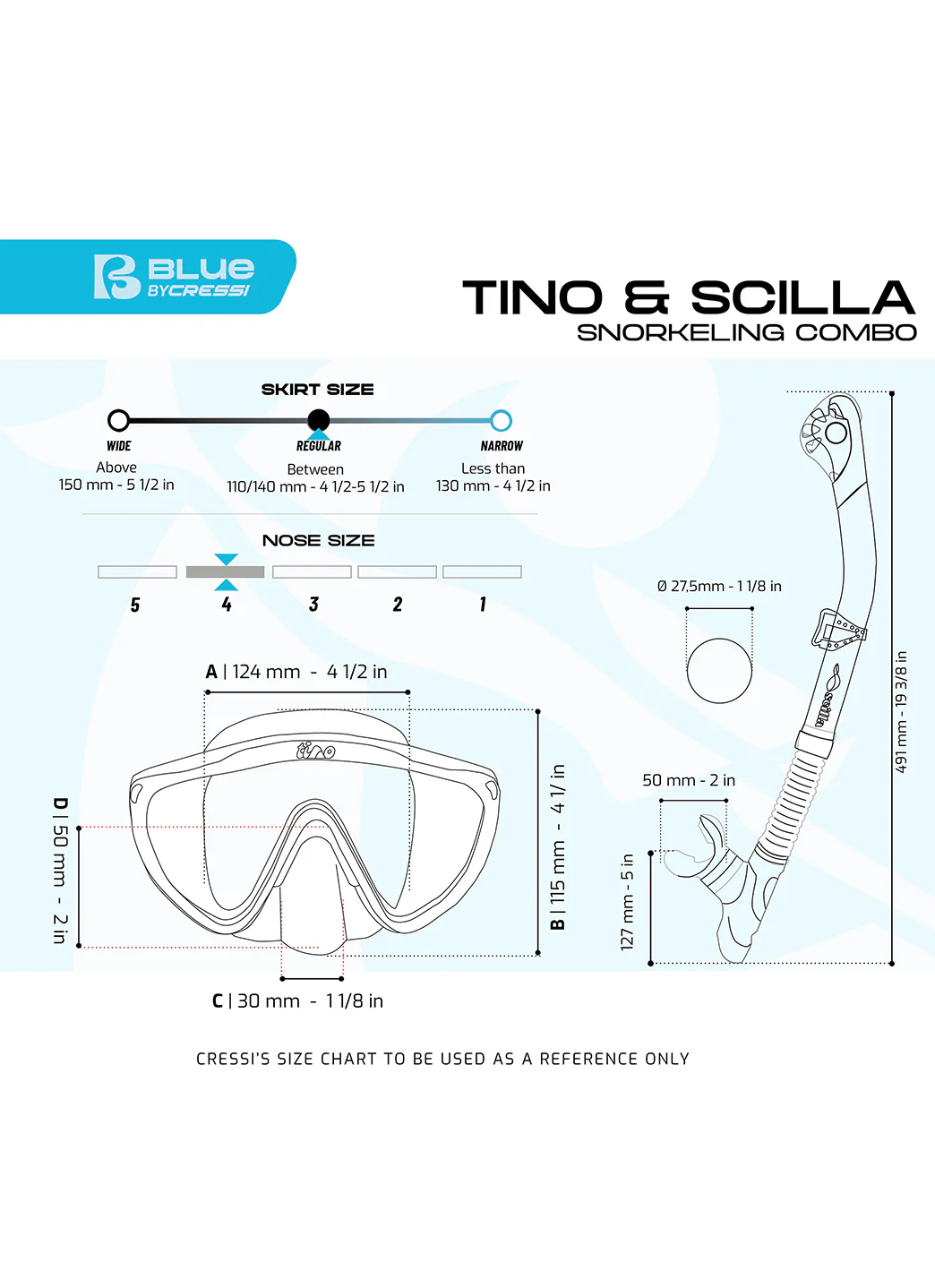 Cressi Tino & Scilla Mask & Snorkle Set - Image 24