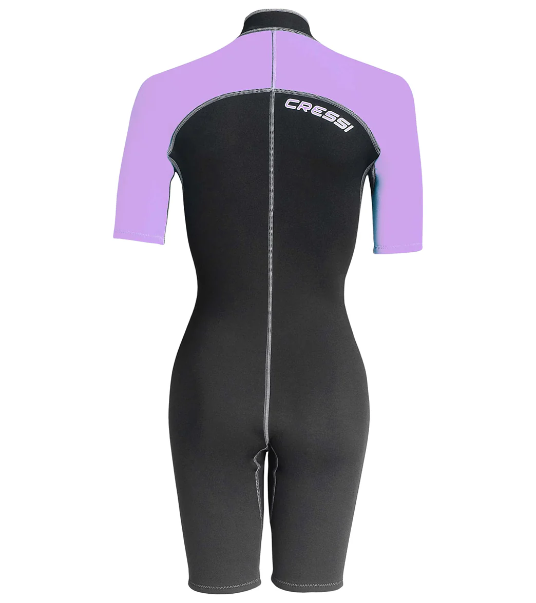 Cressi Women's 2mm Lido Short Sleeve Springsuit Wetsuit Lilac - Image 2