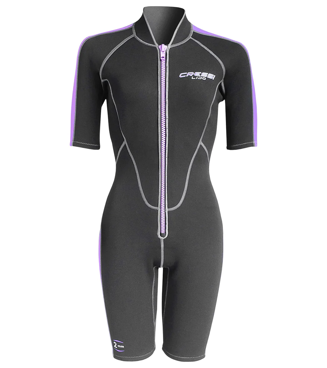 Cressi Women's 2mm Lido Short Sleeve Springsuit Wetsuit Lilac - Image 4