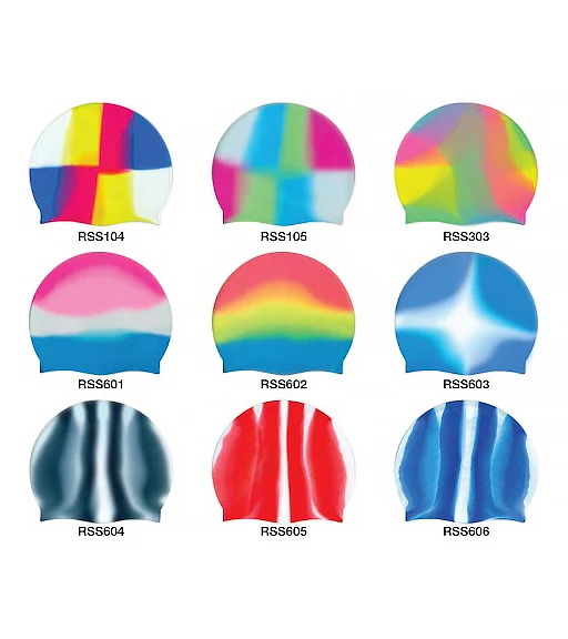Custom Multicolor Silicone Swim Caps - Image 8