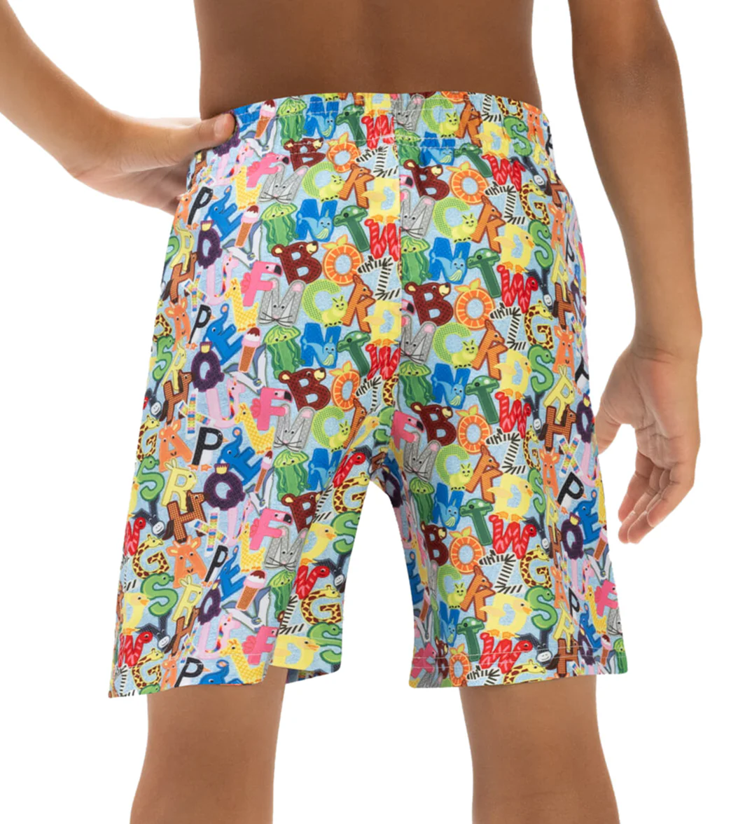 Doflin Boys' Printed Elastic Waist Swim Trunks (Toddler, Little Kid) - Image 2