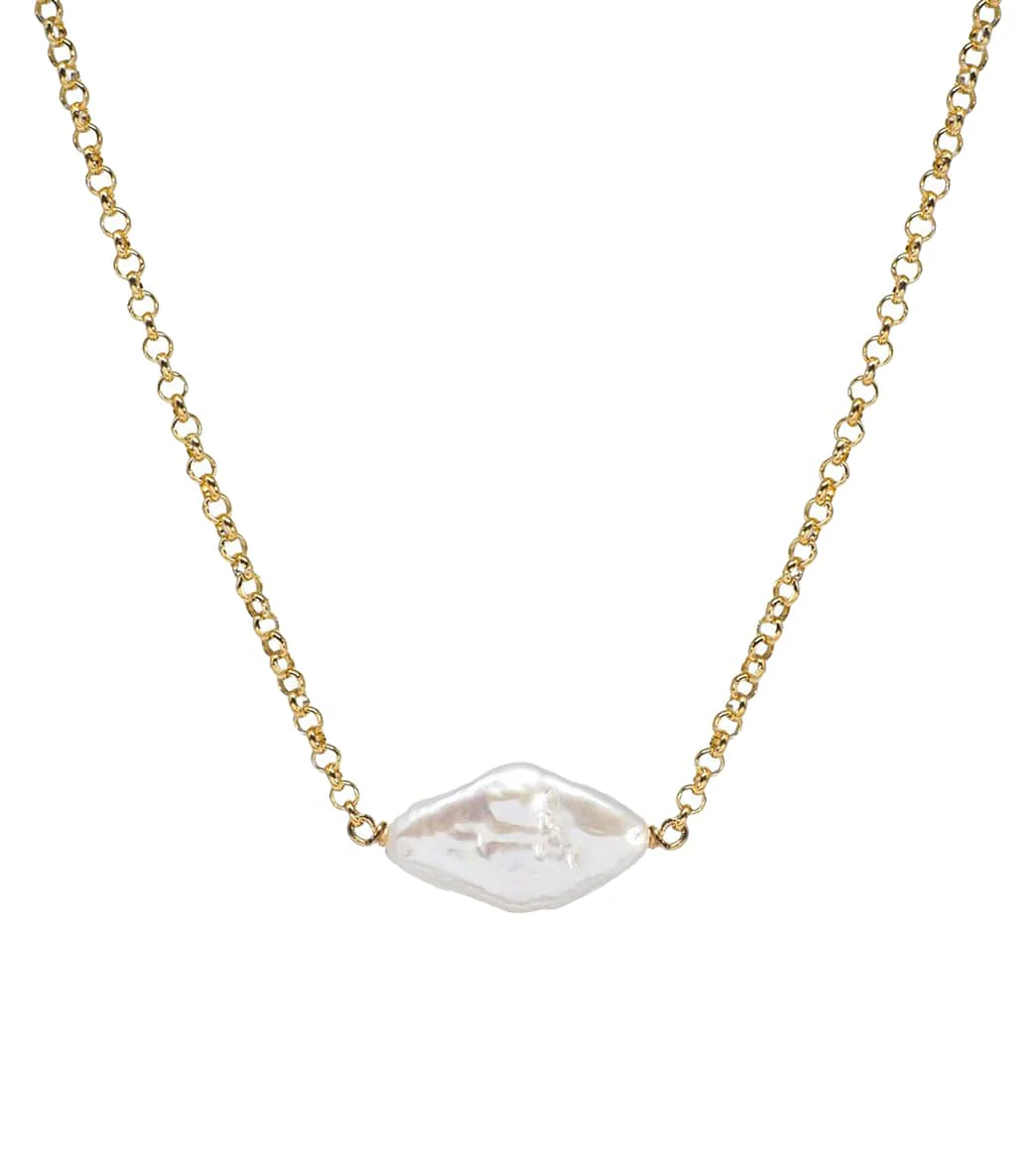 Dogeared Centered Diamond Pearl Necklace - Image 6