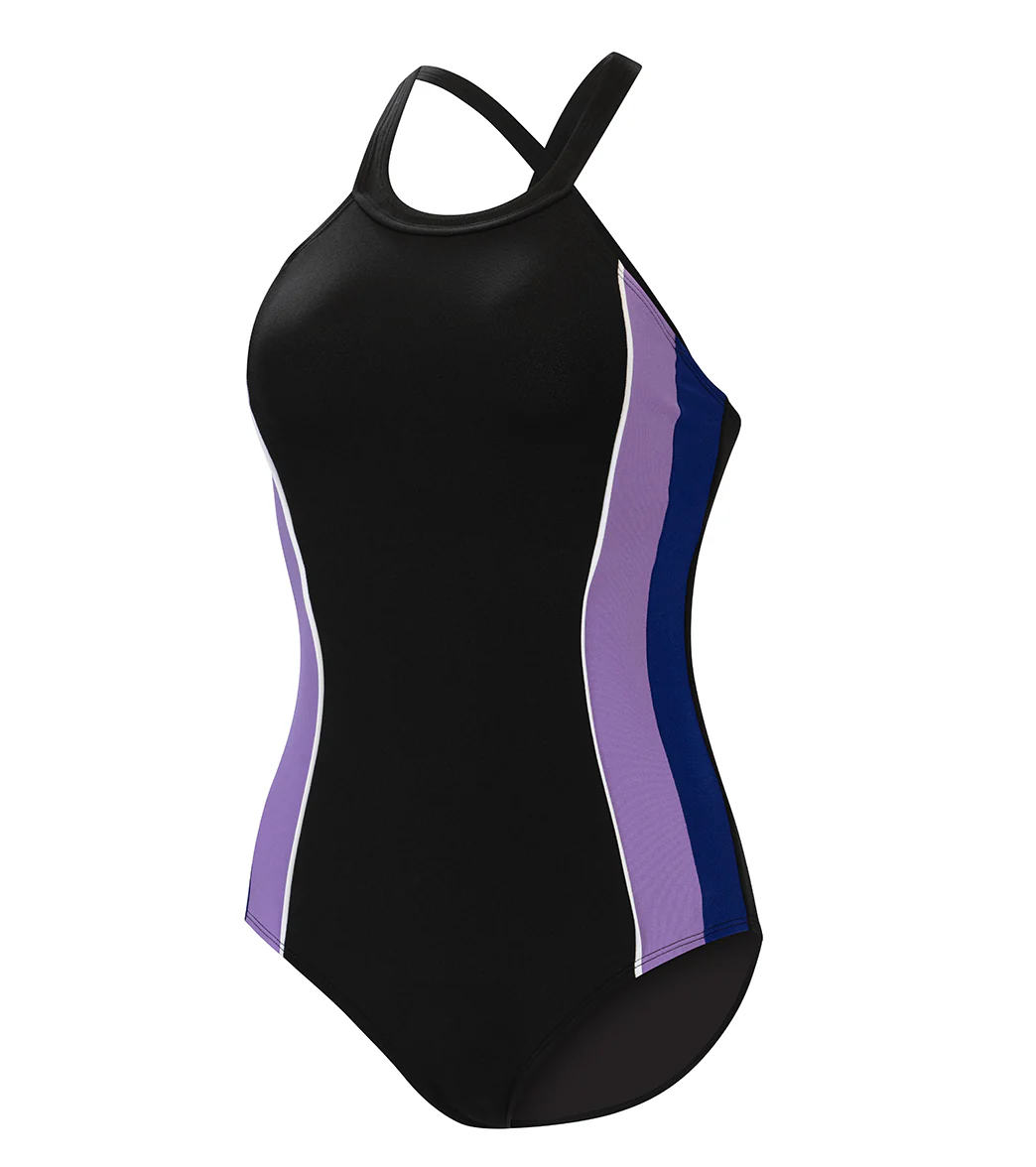 Dolfin Aquashape Women's Color Block High Neck One Piece Swimsuit - Image 7