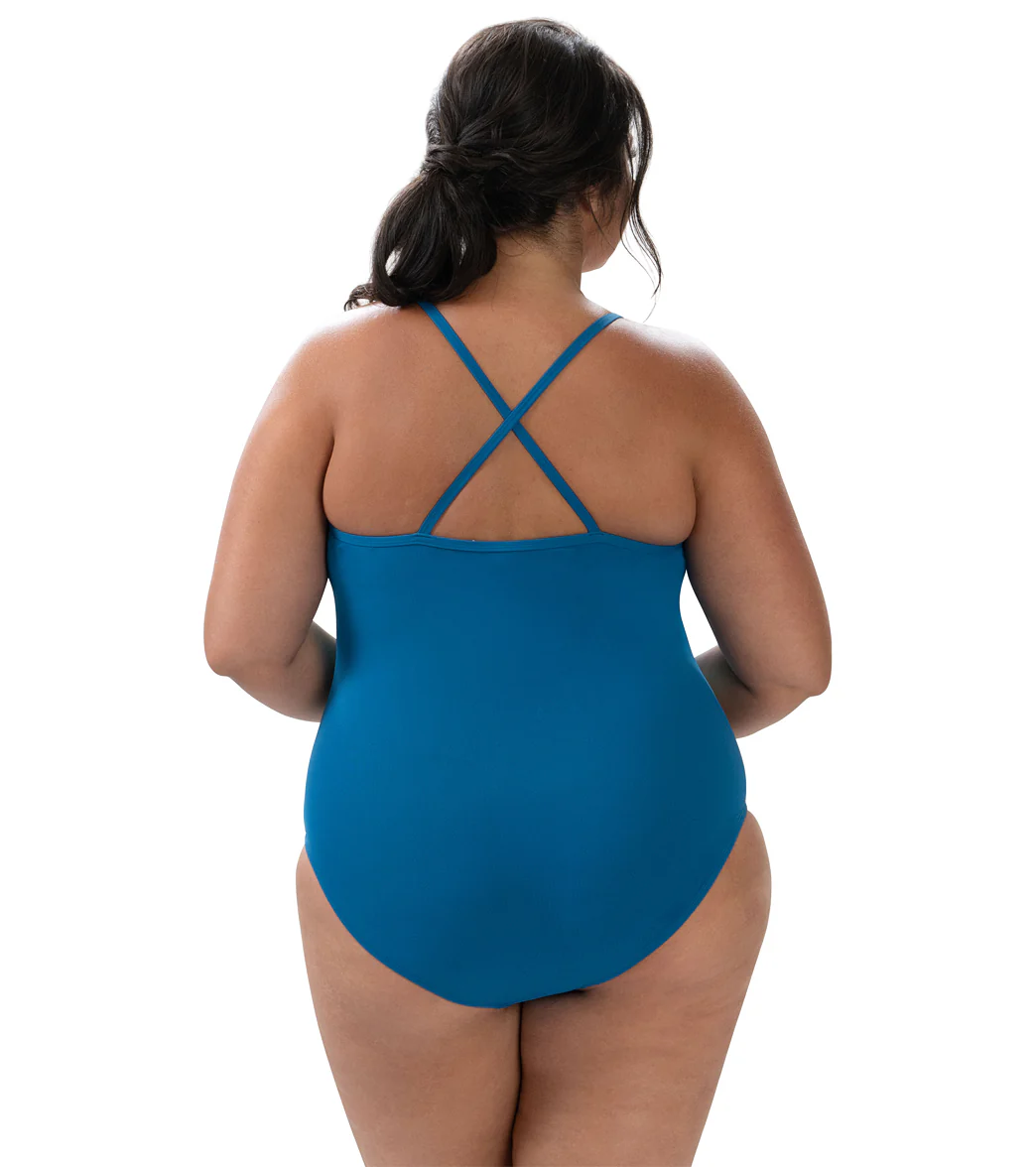 Dolfin Aquashape Women's Color Block Moderate Lap Suit One Piece Swimsuit - Image 5