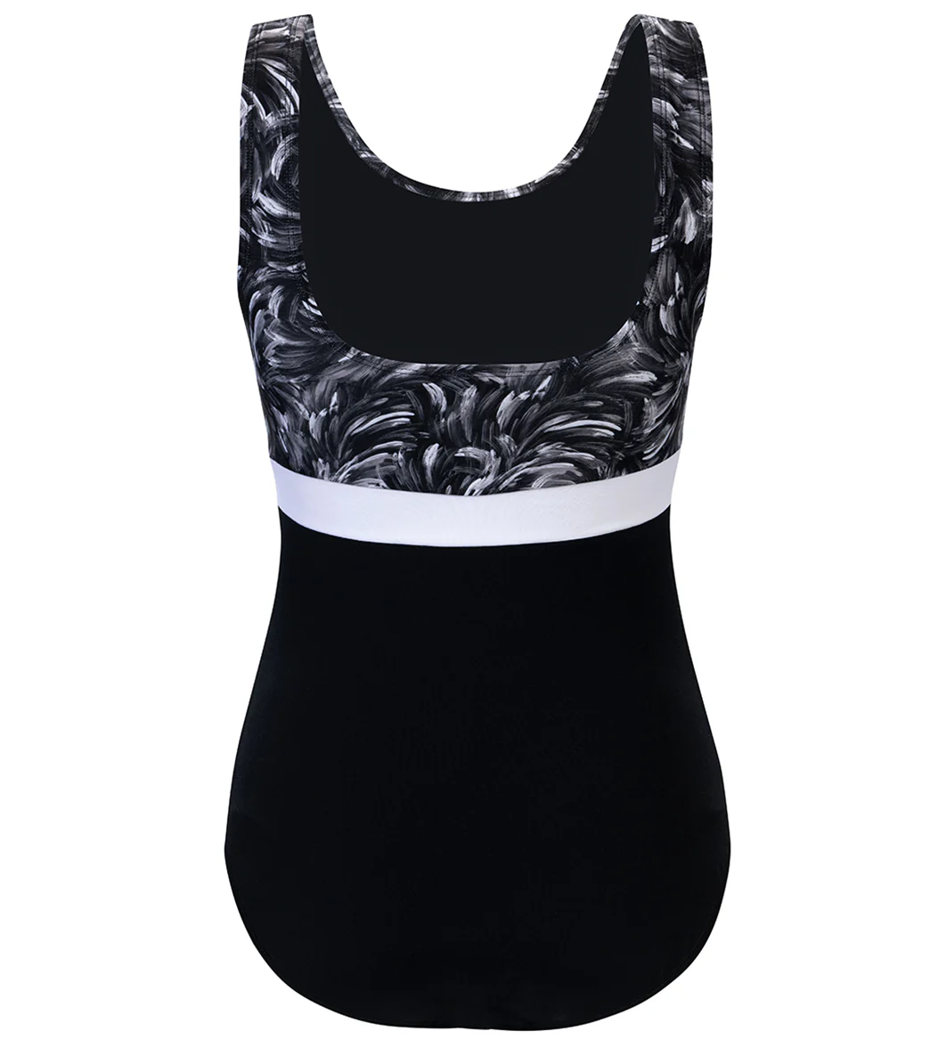 Dolfin Aquashape Women's Color Block Moderate Scoop Back One Piece Swimsuit - Image 7