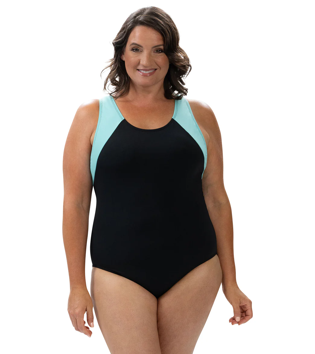 Dolfin Aquashape Women's Color Block One Piece Swimsuit - Image 3