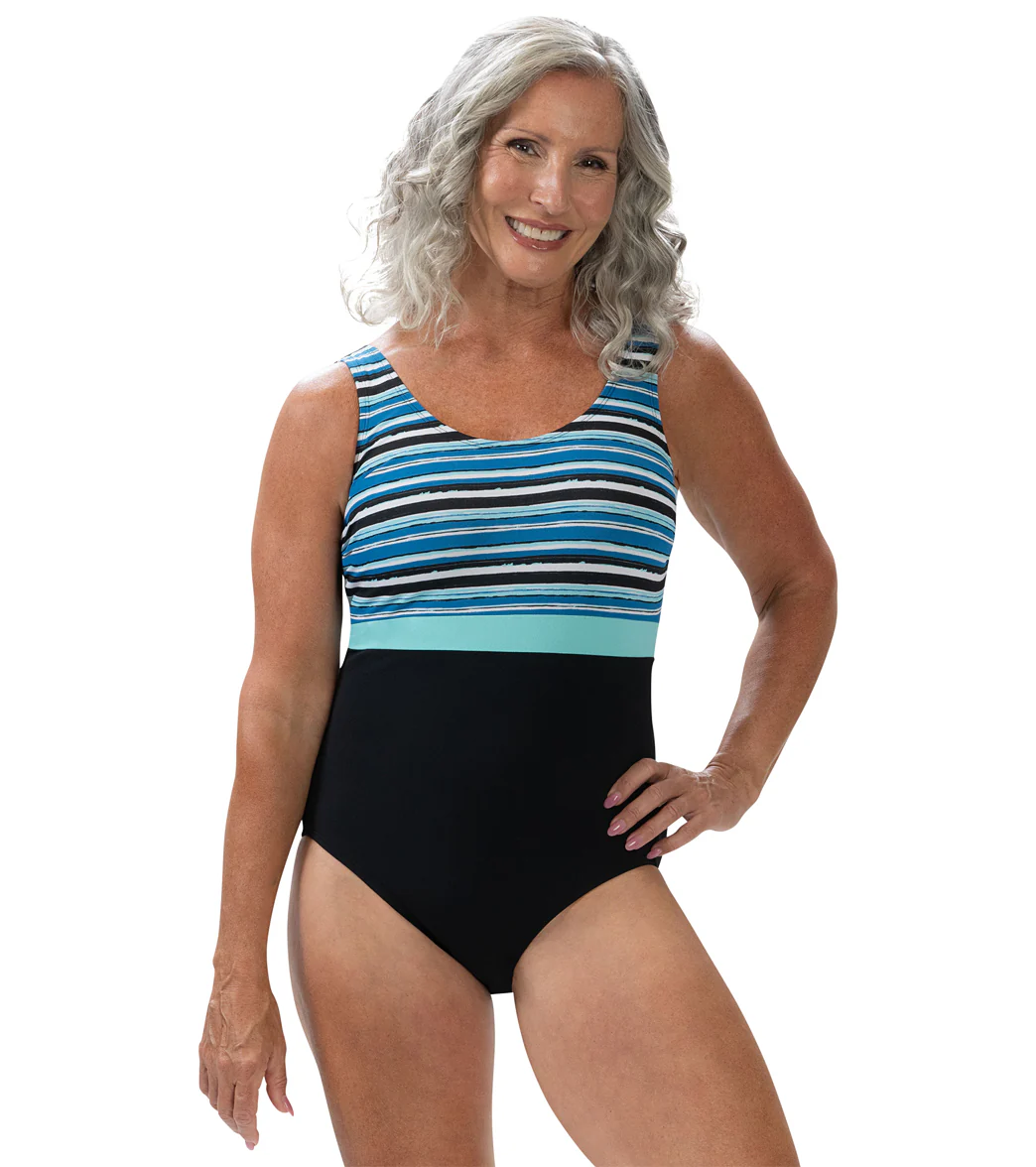 Dolfin Aquashape Women's Color Block Scoop Back One Piece Swimsuit - Image 10